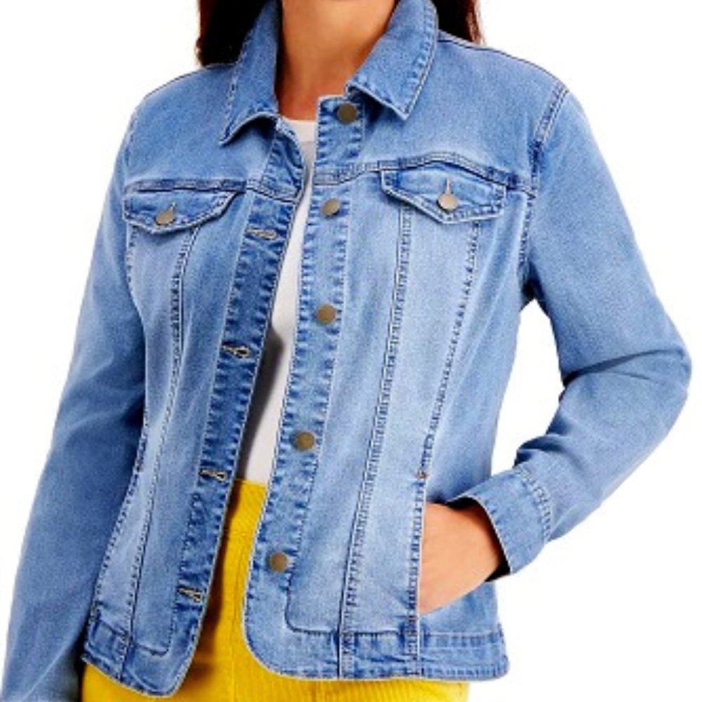 Women's Denim Jacket, Size Medium, Macy's Charter Club